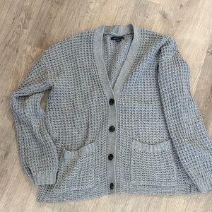 American Eagle Outfitters Gray Knit Cardigan
